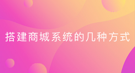 搭建商城系统的几种方式，你了解吗？企业又该如何去进行？