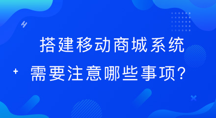 搭建手机移动商城系统需要注意哪些事项?