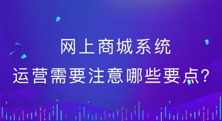 网上商城系统成功运营要注意哪些要点?