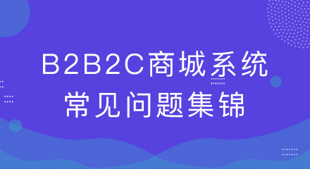 干货！b2b2c商城系统的常见问题集锦