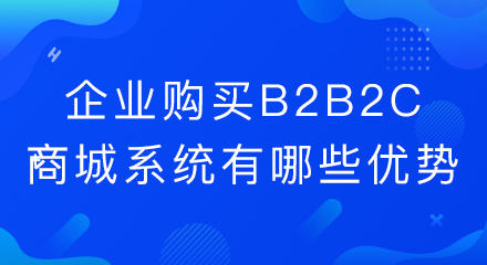 企业购买b2b2c商城系统有哪些优势