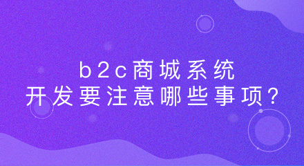 b2c商城系统开发要注意哪些事项？