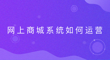网上商城系统应如何运营?