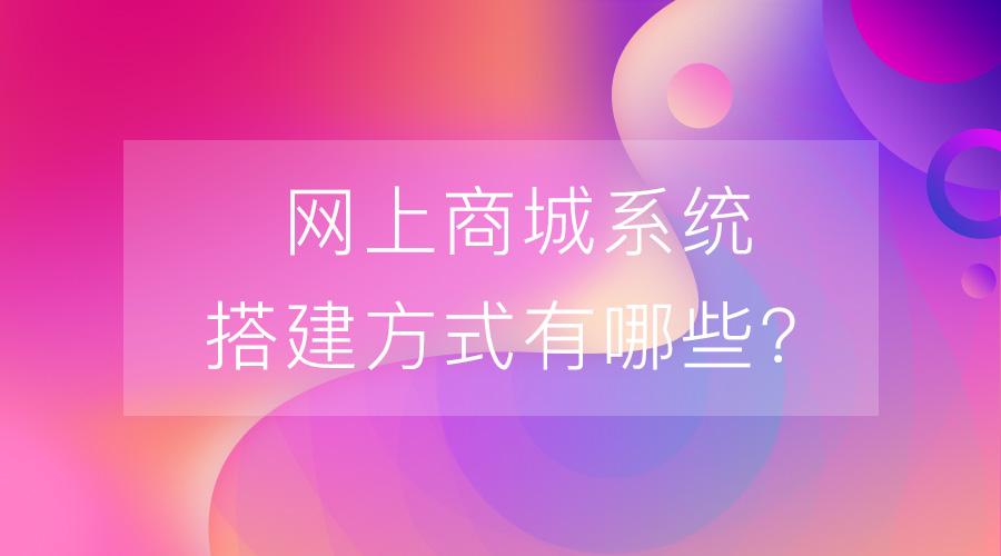 网上商城系统搭建方式有哪些?分析比较详解