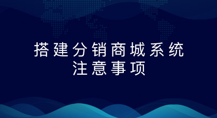 搭建分销商城系统要注意哪些事项?