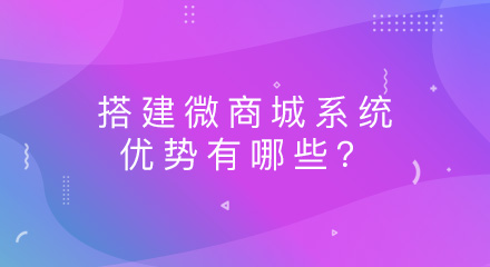 搭建微商城系统的优势有哪些?