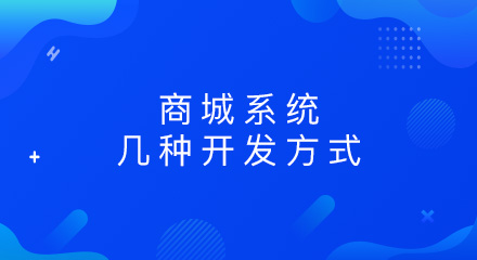 网上商城系统的几种开发方式?