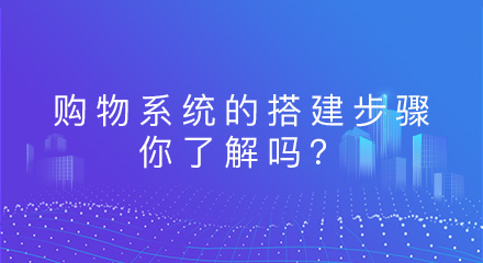 购物系统的搭建步骤,你了解吗?