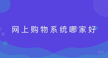 网上购物系统哪家好?