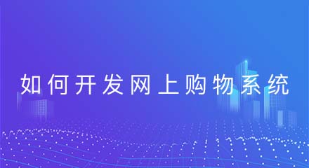 如何开发一个网上购物系统?