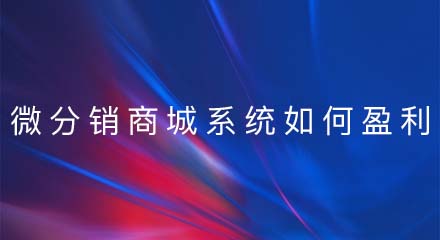 微分销商城系统如何做才能盈利?
