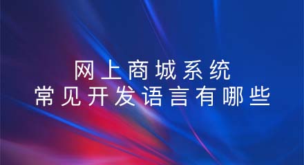 网上商城系统的常见开发语言有哪些？
