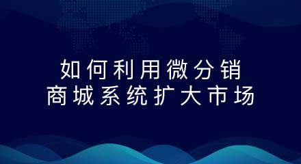 如何利用微分销商城系统扩大市场?