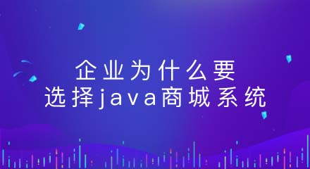 为什么要选择java商城系统？原因在这！
