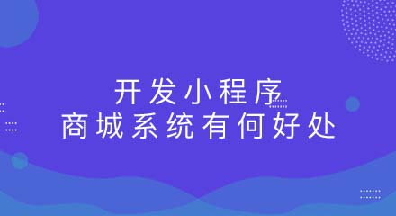 实体店开发小程序商城系统有何好处?
