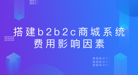 搭建b2b2c商城系统费用影响因素