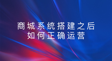 商城系统搭建之后如何正确运营