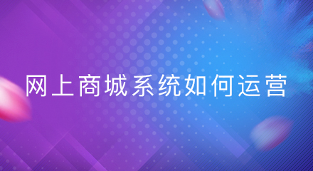 网上商城系统如何运营