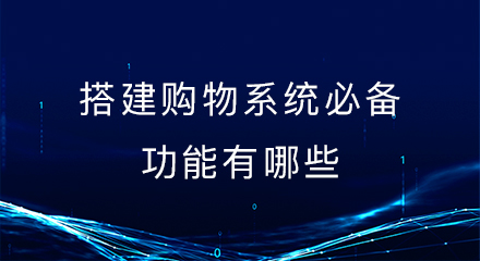 搭建购物系统必备的功能有哪些?