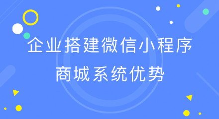 企业搭建微信小程序商城系统的优势,你了解吗?