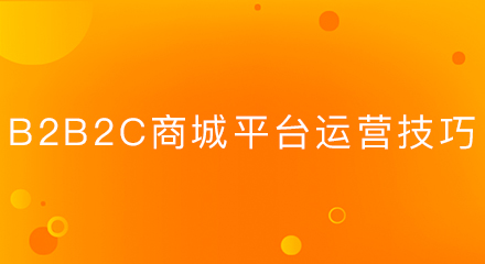 b2b2c商城平台运营技巧