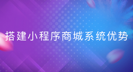 企业搭建小程序商城系统优势