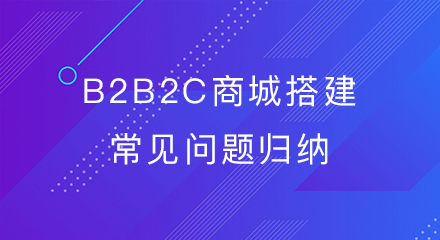 b2b2c商城搭建的常见问题归纳