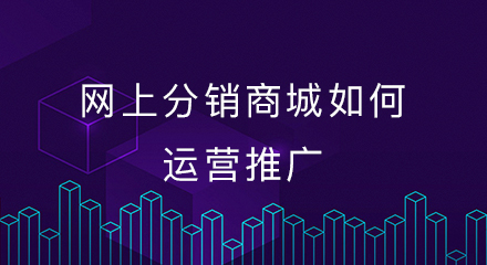 网上分销商城如何运营推广