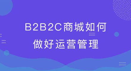 b2b2c商城如何做好运营管理