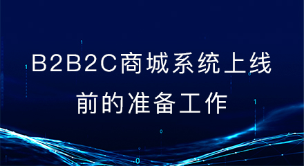 b2b2c商城系统上线前的准备工作