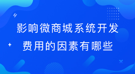影响微商城系统开发费用的因素有哪些?