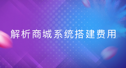 解析商城系统搭建费用