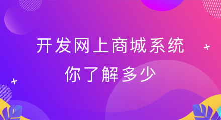开发网上商城系统你了解多少?