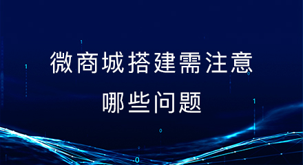 微商城搭建需注意哪些问题?