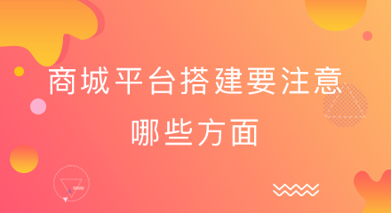 商城平台搭建要注意哪些方面?