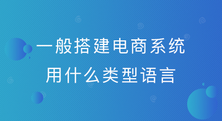 一般搭建电商系统用什么类型语言?