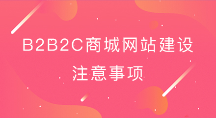 b2b2c商城网站建设注意事项