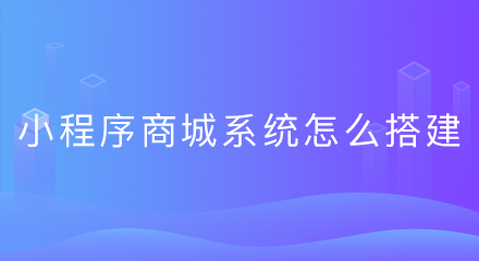 小程序商城系统怎么搭建?