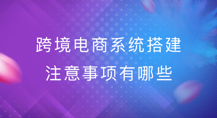 跨境电商系统搭建注意事项有哪些?