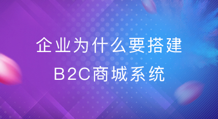 企业为什么要搭建b2c商城系统?