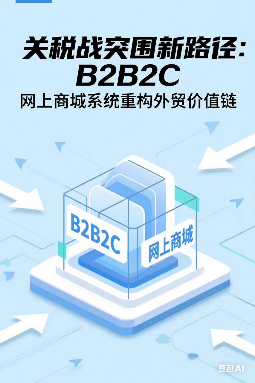 关税战突围新路径:B2B2C网上商城系统重构外贸价值链